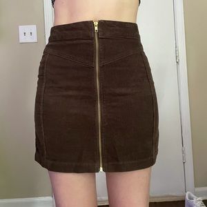 Brown Corduroy Skirt